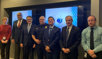 CBP delegates, including Manny Garza, CTPAT Program Director and Carlos Ochoa, Branch Chief - CTPAT Trade Engagement and Communications, with directors of WBO, Fermin Cuza, International President; Manuel Echeverria, Executive Director and Alvaro Alpizar, Vice-president of the Board of Directors.