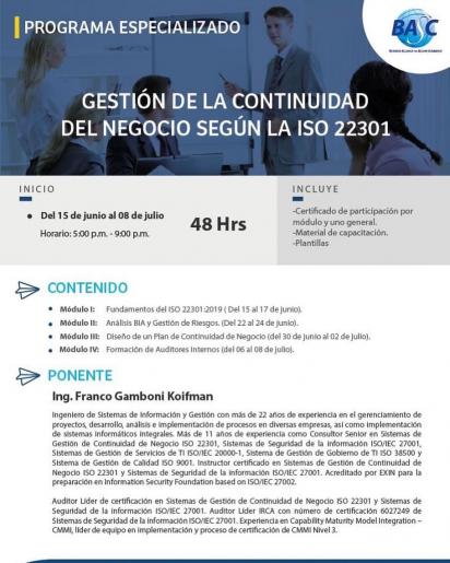 Gestión de la Continuidad del Negocio Según la ISO 22301