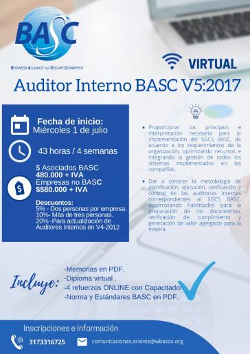 Auditor Interno BASC V5:2017