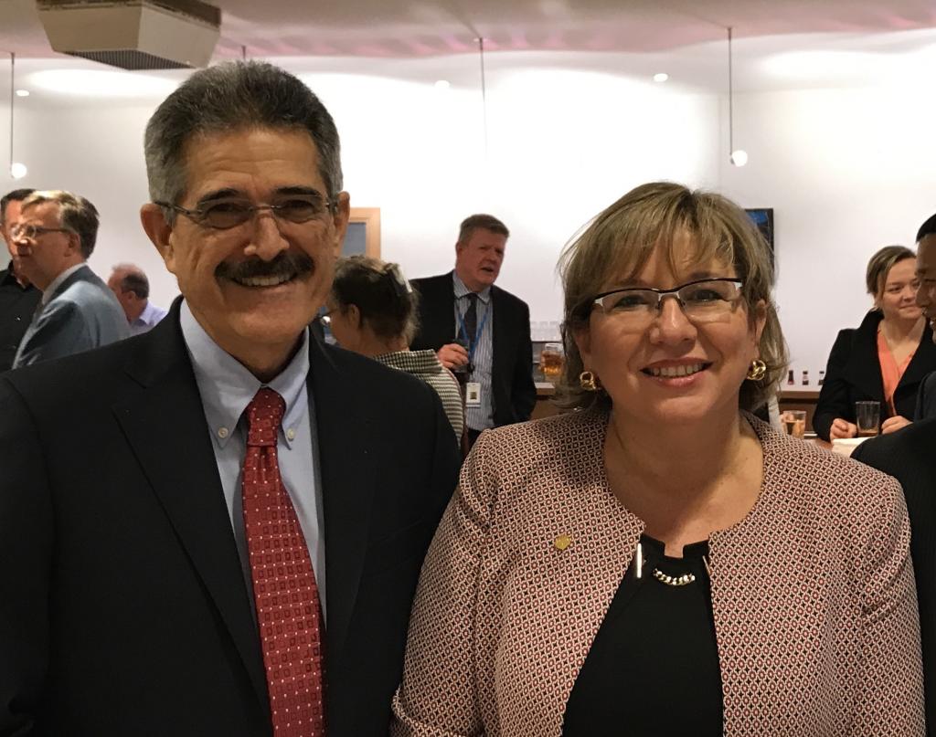 Fermin Cuza, International President of WBO, with Mrs. Ana Hinojosa, Director of Compliance and Facilitation at the WCO.