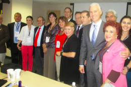 Grupo de Representantes de Capítulos BASC Colombia junto con la Sra. Myrna Irizarry durante la reunión anual de capítulos en Washington.