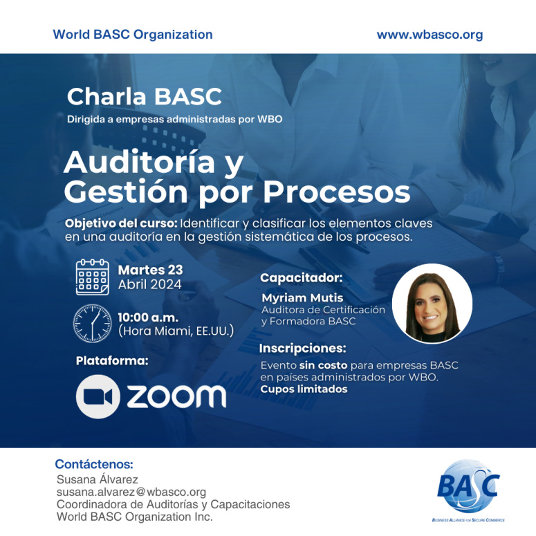 Charla BASC: Auditoría y Gestión por Procesos
