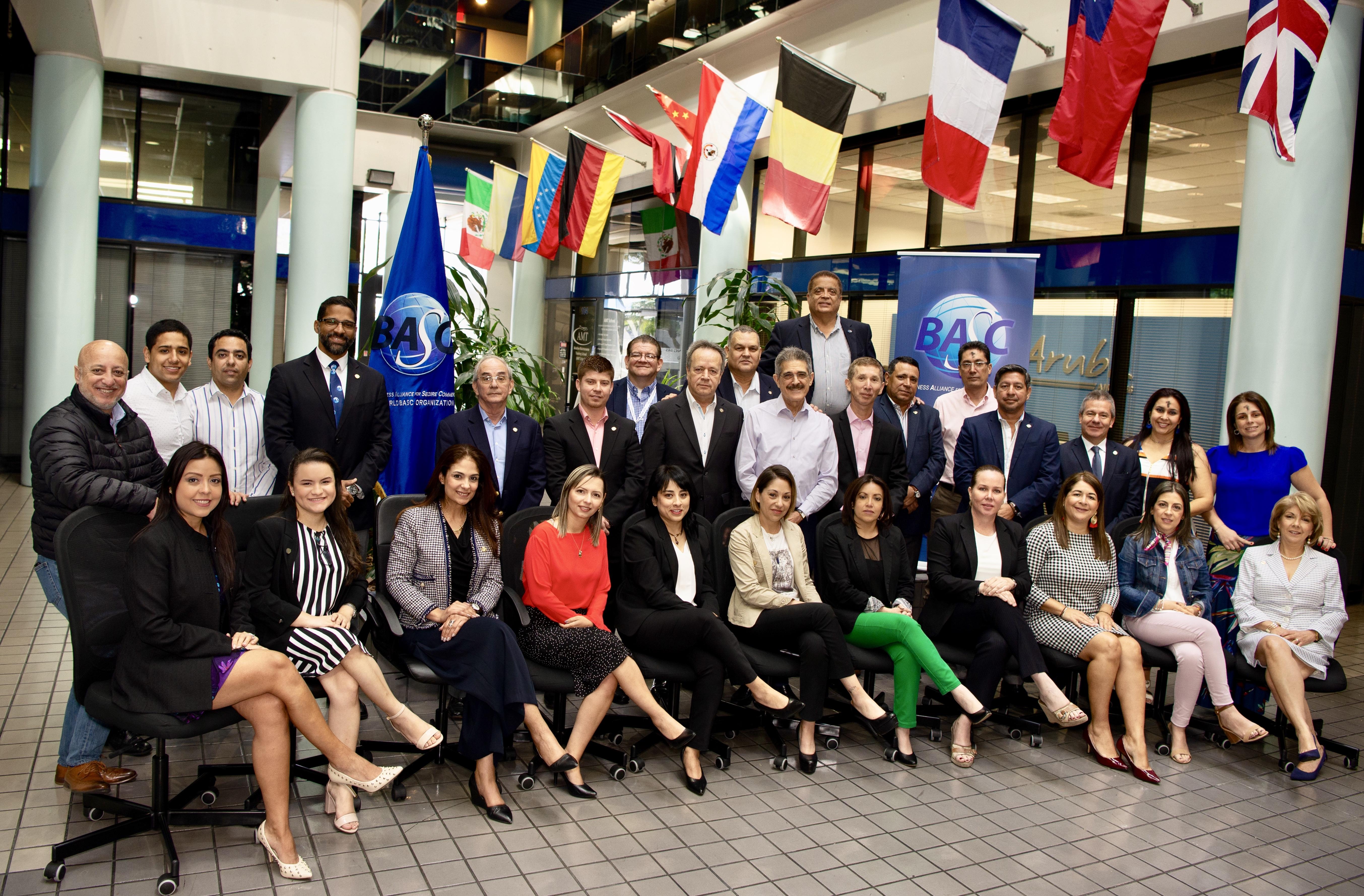 Executive Directors from the National and Regional Chapters, WBO work team and special guests at the headquarters building in Miami.