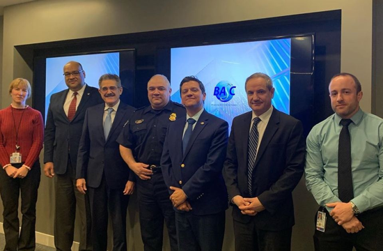 CBP delegates, including Manny Garza, CTPAT Program Director and Carlos Ochoa, Branch Chief - CTPAT Trade Engagement and Communications, with directors of WBO, Fermin Cuza, International President; Manuel Echeverria, Executive Director and Alvaro Alpizar, Vice-president of the Board of Directors.