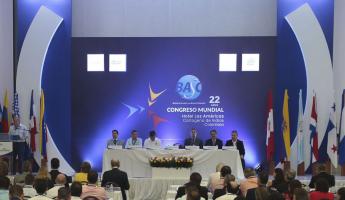 Momentos durante la apertura del Congreso Mundial BASC 2019 en la ciudad de Cartagena de Indias, Colombia. 