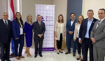 Momentos durante el Taller Nacional sobre Seguridad de la Cadena de Suministros en Zonas Francas en Ciudad del Este, Paraguay. 